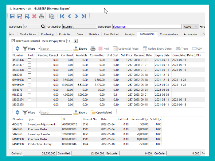 InventoryLotTracking